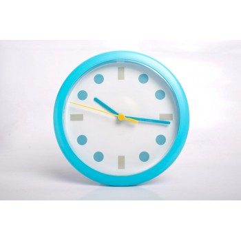 Wall clock blue round for children