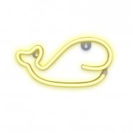 Neon LED WIELORYB ciepły biały Bat + USB FLNEO9...