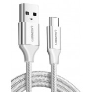 Kabel UGREEN USB do USB-C, QC3.0, 0.25m biały...