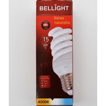 Energy saving light bulbs CLF T2 spiral 15w e27...