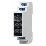 Modułowy woltomierz 3-fazowy 80-500V PSMV/3