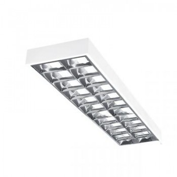 Surface mounted raster luminaire for LED N/T...