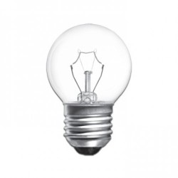 Incandescent bulb lamp P45 230V E27 25W transparent