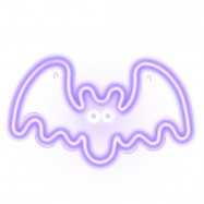 Neon PLEXI LED HALLOWEEN NIETOPERZ Fiolet USB...