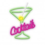 Neon PLEXI LED Drink COCKTAILS Róż Zielony USB...