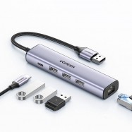 Ugreen wielofunkcyjny adapter HUB USB 3.0 - 3 x...