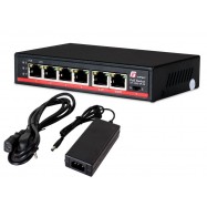 SWITCH POE GETFORT 4FE x POE + 2FE UPLINK 65W
