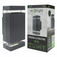 Oprawa elewacyjna plastik OE-6S 2xGU10 ANTRACYT...