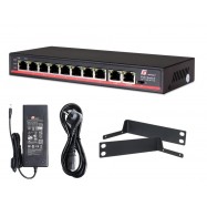 SWITCH POE GETFORT 8FE x POE + 2FE UPLINK 120W...