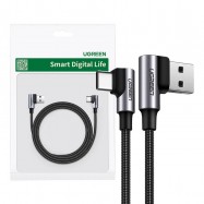 Kątowy kabel przewód USB - USB Typ C QC3.0 3A...