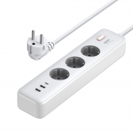 Przedłużacz Ładowarka 3x AC Schuko 2x USB-A 1x...