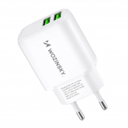 Ładowarka sieciowa 2,4A 2 x USB-A - biała...