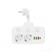 Przedłużacz LINEA PRO FL 2gn+3USB/1USB-C/0,2m...