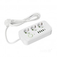 Przedłużacz LINEA PRO 3gn+4USB/1USB-C/1,5m/Zu+W...