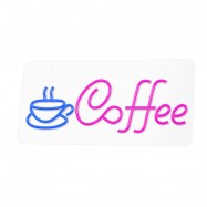 Neon PLEXI LED COFFEE niebieski róż 3X AA...