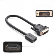 Adapter DVI do HDMI (żeńskie) 15cm (czarny)...