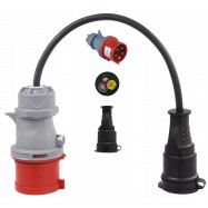 Adapter 0,5m OW 3*2,5 wtyczka przenośna 16A 5P...