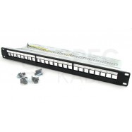 Patch panel pusty RACK 19" 24mod z podporą Alantec