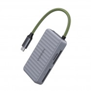 Czytnik kart USB-C 2xSD 1xTF Organizer (szary)...