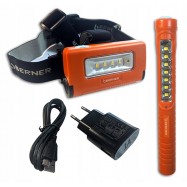 Zestaw Lampa czołowa + Penlight LED USB-C...