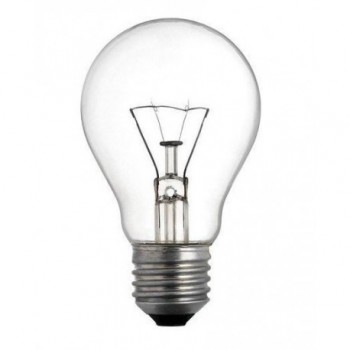 Incandescent bulb lamp A55 230V E27 100W transparent