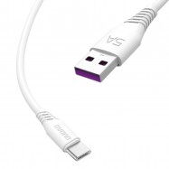Dudao przewód kabel USB / USB Typ C 5A 1m biały