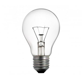 Incandescent bulb lamp A55 230V E27 60W transparent