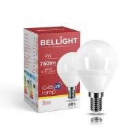 LED lamp G45/9W/E14/3000K bulb