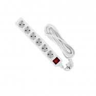 Extension cord 6 sockets with grounding +switch 5M