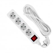 Extension cord 4 sockets with grounding +switch 5M